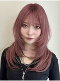 韓国風/レイヤー/小顔/前髪カット/髪質改善/グレージュ/透明感