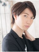 20代30代ビジネス斜めバングダークアッシュショートY草加