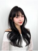 前髪顔まわり韓国ヘアレイヤーカットサイドバンク2wayバンク韓国