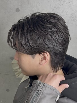 エデアンホンテン メンズサロン(EDEAN 本店 (旧:EDEAN 上通)) フェザーショートフェザーパーマセンターパート熊本メンズカット