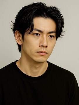 ハレ ヘアサロン(Hale hair salon) Hale刈り上げセンターパートフェザーパーマニュアンスパーマ原宿