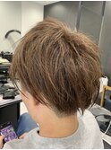 白髪ぼかし×グレージュブラウン