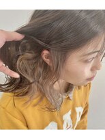 ルネシミズ(Rune shimizu) 10代20代大人可愛い春先取りインナーカラーミルクティーベージュ