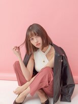 ラフィス ヘアー シーン 調布店(La fith hair scene) 【La fith】ぱつっとボブ×ピンクブボブラウン