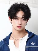 フェザーショートシースルーセンターパート韓国ヘア