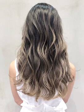 アルバム 銀座(ALBUM GINZA) ハイライトグラデーションロング_オリーブカラー_ba304673