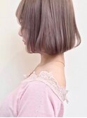 前髪かき上げイメチェンイヤリングカラーラベンダーカラーくびれ
