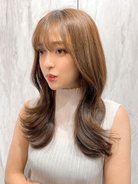 ロンド エスポワール 錦糸町(Lond espoir) 〇韓国前髪くびれ巻きヨシンモリピンクベージュシースルーバング