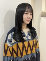 ミレバイジェニー (mirae by geny)&nbsp;姫カット レイヤー ブルーブラック 流行ヘア　r