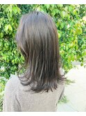 艶髪髪質改善_オリーブグレージュ_ローレイヤー