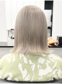 #チェリーブラウンデジタルパーマミニウルフ#ホワイトグレージュ