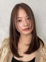 ノイ(noi)&nbsp;顔周りレイヤーカットグレージュカラーくびれボブベージュカラー