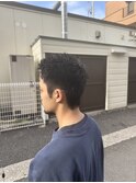 ダークアッシュ/アッシュブラック/カルマパーマ/ベリーショート2
