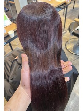 ラフィス ヘアー リーベ 京都駅前店(La fith hair liebe) ワインレッドカラー×美髪矯正