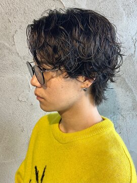 ニアウ 高崎店(Niau) 波巻きスパイラルパーマメンズパーマ波巻きパーマウルフ高崎眉毛