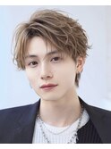 フェザー人気ニュアンスツーブロックセンターパート