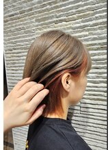 アカデミーサロンイー 代々木店(Academy Salon E) Academy SalonE   ミルクティー×オレンジインナーカラー