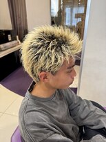 バース 河原町店(BIRTH)&nbsp;スパイキーショート/短髪/金髪/ハイトーン/韓国/韓国ヘア