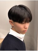 黒髪マッシュナチュラルマッシュメンズヘア韓国ツーブロック