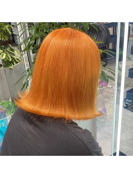 エデン 福岡店(EDeN) ダブルカラー/オレンジ/ハイトーンボブ