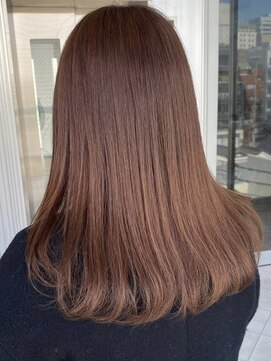 ロア 福岡天神本店(LORE) ダブルカラーミルクティーベージュカラーケアブリーチ韓国ボブ