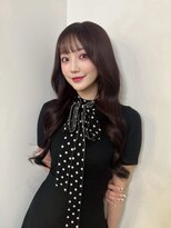 ペレ 栄 アネックス(PELE栄ANNEX)&nbsp;韓国 くびれロング レイヤー ワンホンヘア 小顔前髪