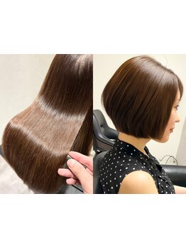 最大5種類の髪質改善カラーを入れ込むカラーリングで白髪のメンテナンスも傷ませずに安心!艶感と手触りもUP