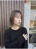 【切りっぱなしボブ】ボブ＋ハイライトカラー