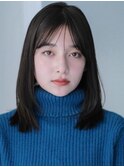 似合わせカット　ダークアッシュ　ミディアムレイヤーカット