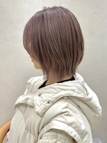 ソー 銀座(SAUT)&nbsp;レイヤーボブ/ブリーチカラー/ピンクベージュ