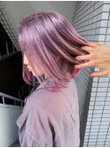 淡いピンクピンクベージュダブルカラーペールベージュブリーチ