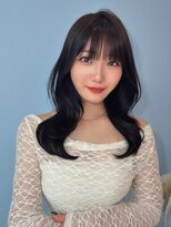 モナザスカイ 栄(MONA the SKY)&nbsp;【MONA】韓国巻き/くびれヘア/ロングレイヤー/ダークグレー