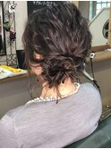 ふわふわサイドシニヨン