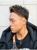 束感ショート アップバングツーブロック