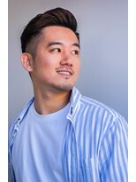 トルネード(TORNADO) ツーブロック 前髪パーマ ビジネスかき上げフェード A-0114