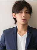 長め前髪とパーマで軽さを！暖色系カラーウルフヘアe札幌月寒