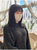 オリーブブラウン×セミロング