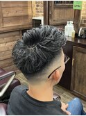 MEN’S HAIRハイライトマッシュパーマ〈理容室〉東浦和メンズ