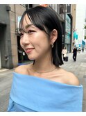 ボブ/ロブ/切りっぱなし/前髪/顔周りカット/銀座一丁目