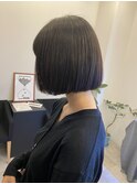 前下がりボブ×まとまるボブ×地毛風ストレート×軽めボブ