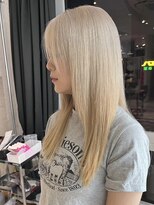 ランティ 難波駅前店(LUNTY NAMBA) white silver/ハイトーン/ケアブリーチ/ロングヘアー/難波