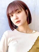 セイドット リー(Say. Ree)&nbsp;Say.切りっぱなしボブラベンダーピンクダブルカラーミニボブ青山