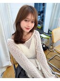 〇くびれヘア 顔まわりカット レイヤーカット シースルーバング