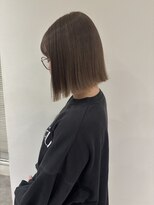 ユーフォリア 青山(Euphoria)&nbsp;ぱつっとボブ × 1ブリーチベージュカラー◯担当ももこ