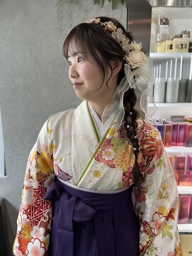 ゼスト クレス(ZEST Cres) 【立川CRES吉岡俊】卒業式編み下ろし　サイド編み下ろしアレンジ