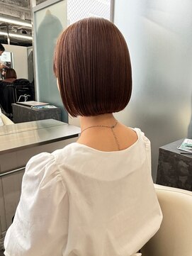 ジエクトアイロ 江坂駅前店(The Ect ilo) 似合わせボブ/マロンベージュ/細めハイライト