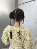 long  hair arrange