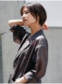 表参道大人ショートボブ顔周りレイヤーカットくびれショート30代