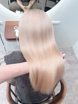 モク 立川(moc) 韓国風レイヤーカットブリーチダブルカラー前髪