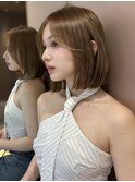 暗めカラー/韓国レイヤー/マロンベージュ/くすみベージュ/池袋